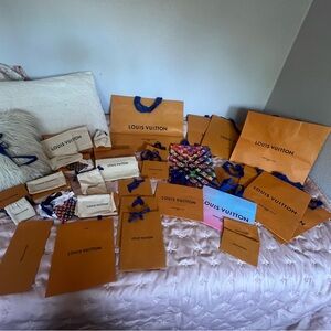 Louis Vuitton bags and other designers